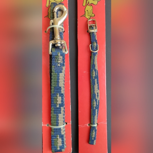 NEW! Matching 3-Piece Set Doggie Collars 18" & 12" w/ Leash 40". Durable. Camo. - Picture 11 of 12